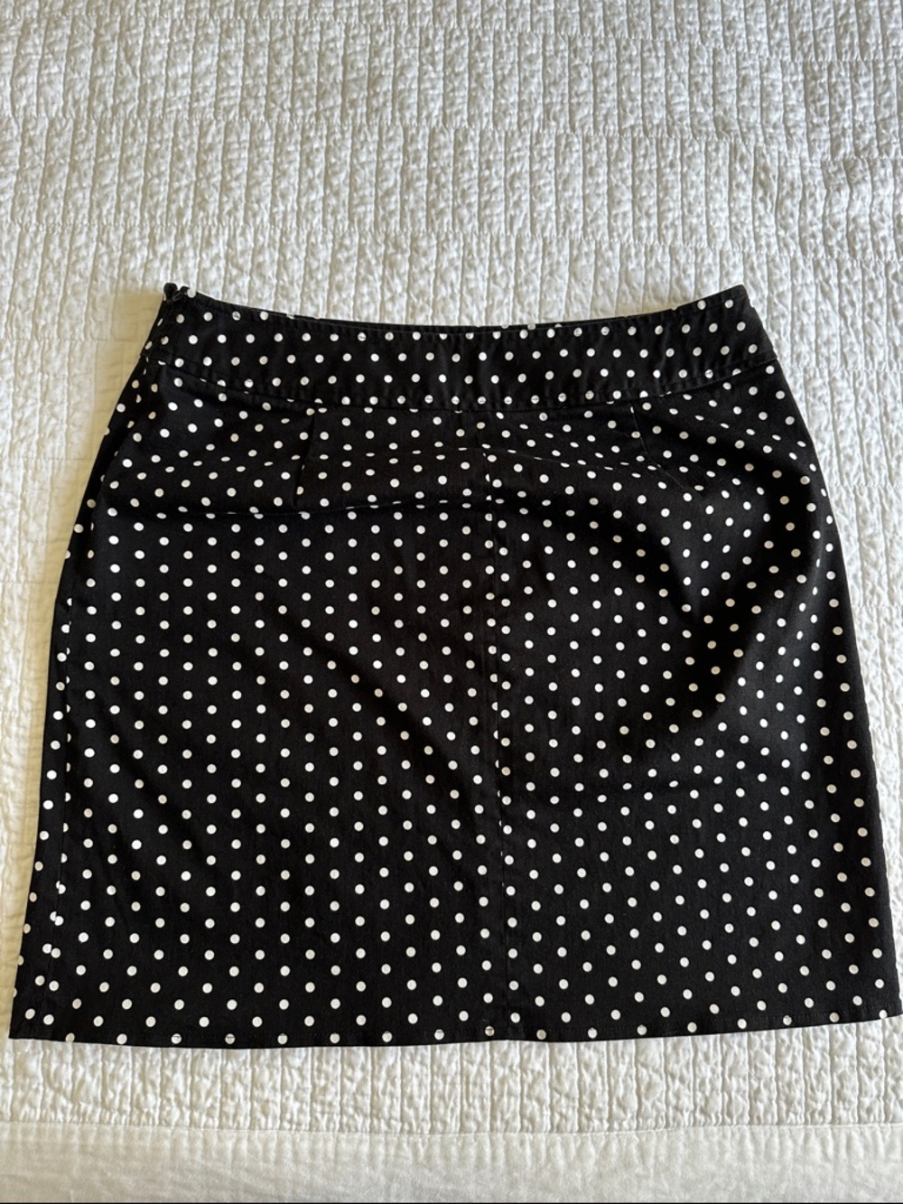 Rafaella Black and White Polka Dot Pencil Skirt